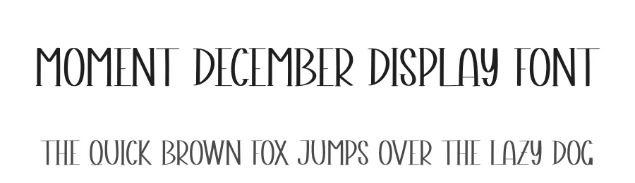 Moment December Display Font by creativeletter — Display Font