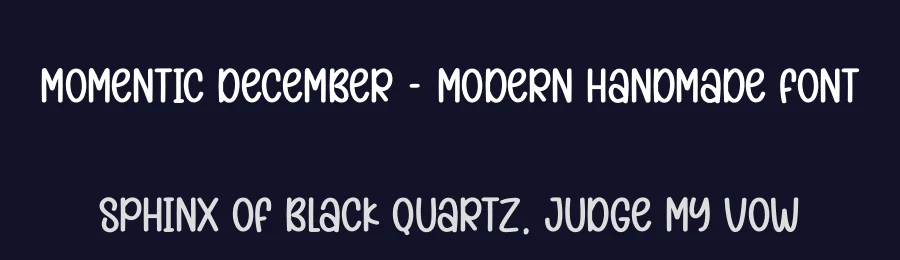 Momentic December – Modern Handmade Font by creativeletter — Display Font — thumbnail 2