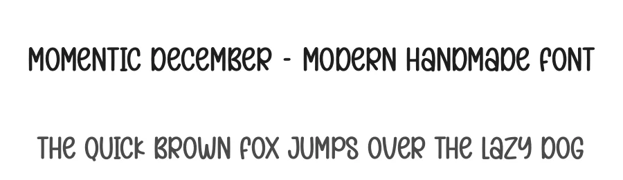 Momentic December – Modern Handmade Font by creativeletter — Display Font