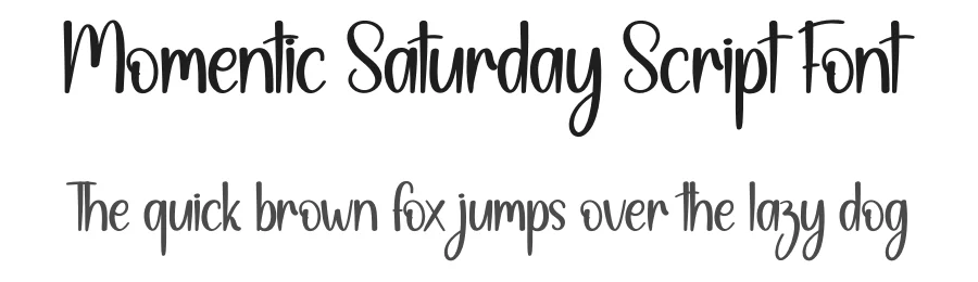 Momentic Saturday Script Font by creativeletter — Display Font