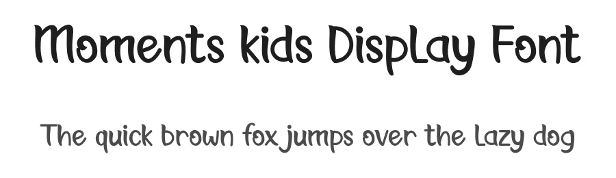 Moments kids Display Font by planetz studio — Display Font