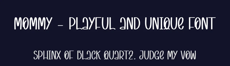 Mommy – Playful And Unique Font by andikastudio — Display Font — thumbnail 2