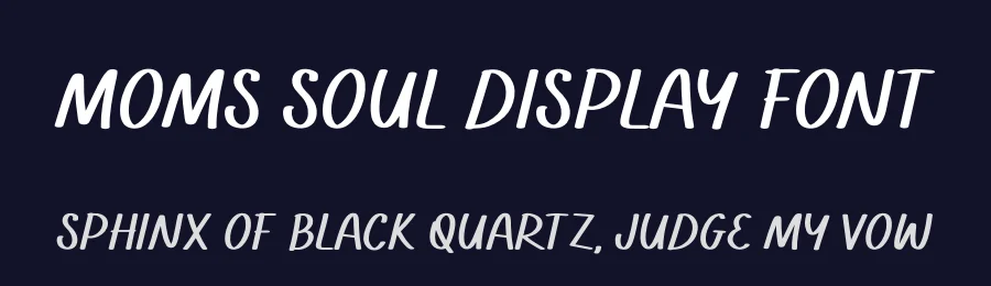 Moms Soul Display Font by Craftedtype — Decorative Font — thumbnail 2