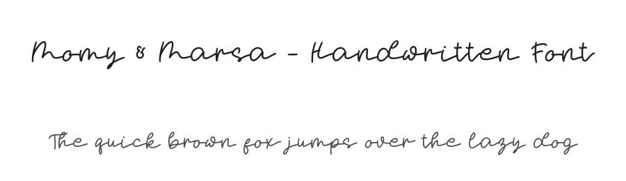 Momy & Marsa – Handwritten Font by Alpaprana — Script Handwritten Font