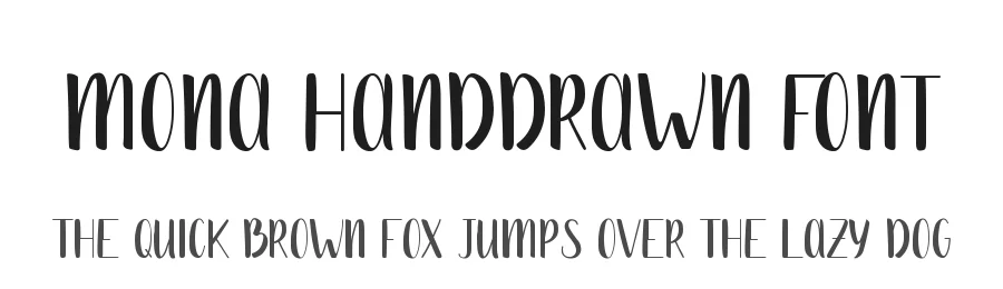 Mona Handdrawn Font by Gatis Vilaks — Script Handwritten Font