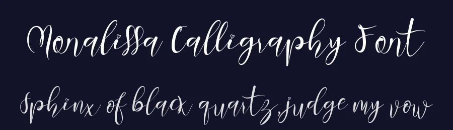 Monalissa Calligraphy Font by Yoga Letter — Script Handwritten Font — thumbnail 2