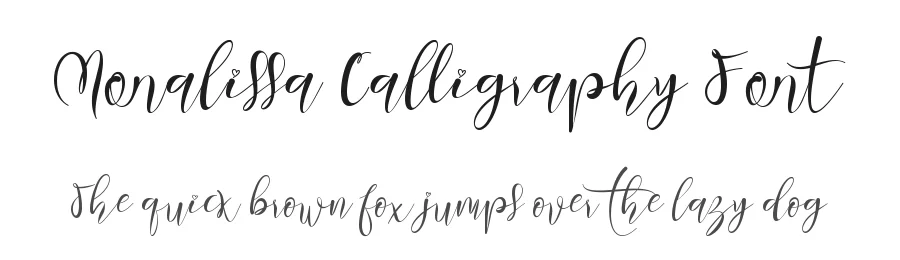 Monalissa Calligraphy Font by Yoga Letter — Script Handwritten Font