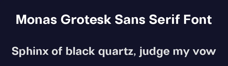 Monas Grotesk Sans Serif Font by Serdar Öztürk — Sans Serif Font — thumbnail 2