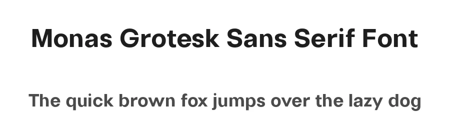 Monas Grotesk Sans Serif Font by Serdar Öztürk — Sans Serif Font