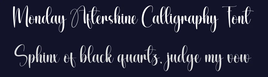 Monday Aftershine Calligraphy Font by creativeletter — Script Handwritten Font — thumbnail 2