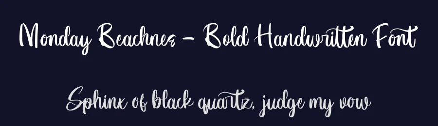 Monday Beachnes – Bold Handwritten Font by letterenastudios — Script Handwritten Font — thumbnail 2