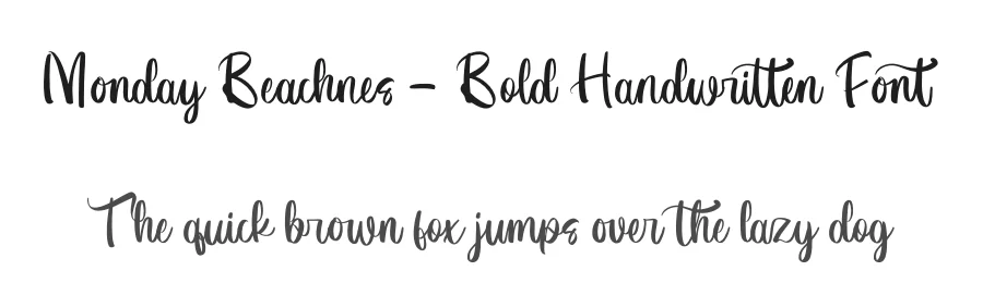 Monday Beachnes – Bold Handwritten Font by letterenastudios — Script Handwritten Font