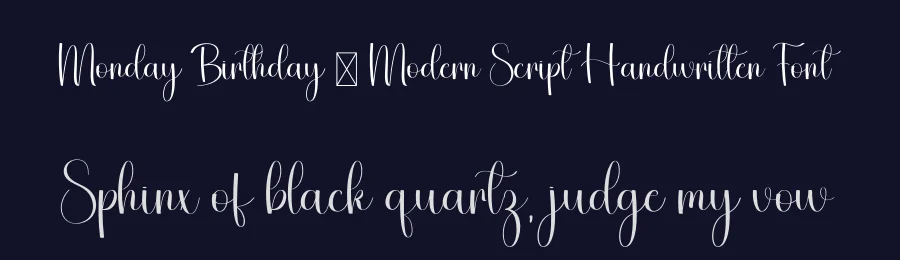 Monday Birthday – Modern Script Handwritten Font by freshtypeink — Script Handwritten Font — thumbnail 2