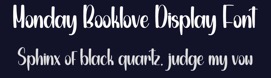 Monday Booklove Display Font by creativeletter — Display Font — thumbnail 2