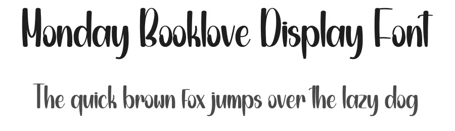Monday Booklove Display Font by creativeletter — Display Font