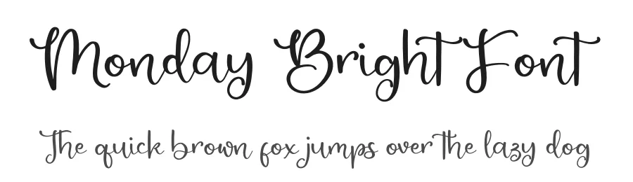 Monday Bright Font by glorytype — Script Handwritten Font