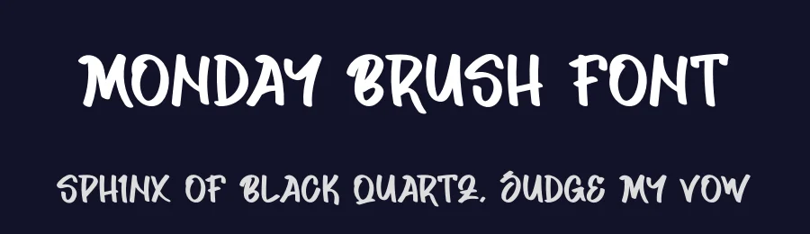 Monday Brush Font by creativeletter — Display Font — thumbnail 2