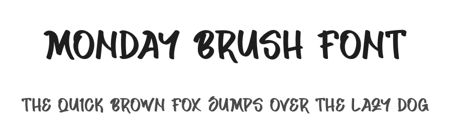 Monday Brush Font by creativeletter — Display Font