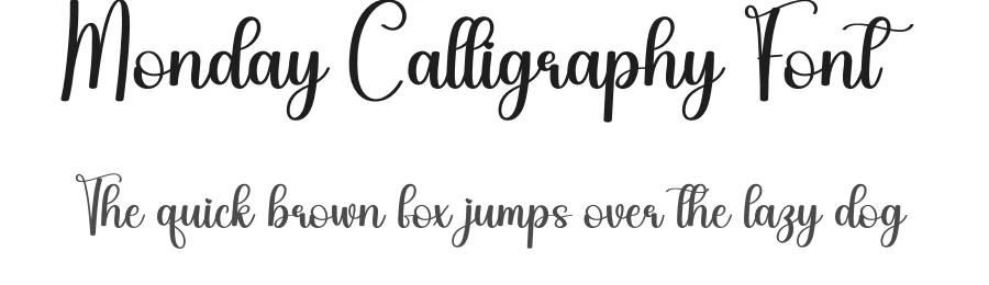 Monday Calligraphy Font by andikastudio — Script Handwritten Font