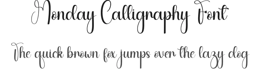 Monday Calligraphy Font by andikastudio — Script Handwritten Font