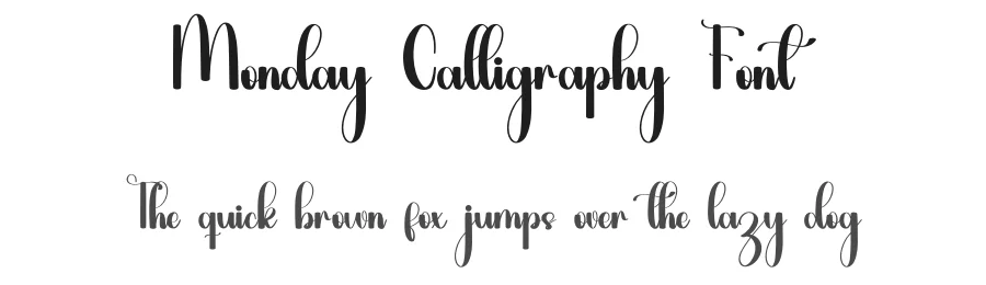 Monday Calligraphy Font by inermediaSTUDIO — Script Handwritten Font