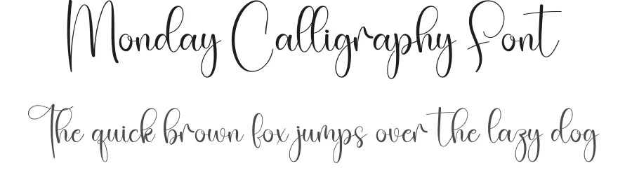 Monday Calligraphy Font by creativeletter — Script Handwritten Font