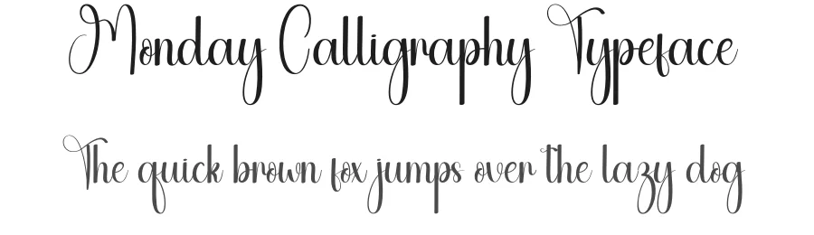 Monday Calligraphy Typeface by andikastudio — Script Handwritten Font
