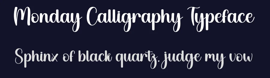 Monday Calligraphy Typeface by creativeletter — Script Handwritten Font — thumbnail 2
