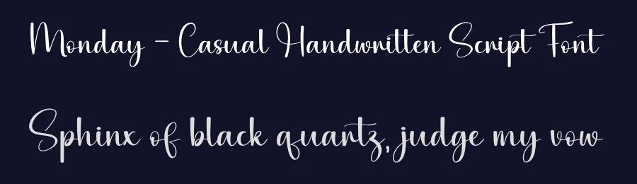 Monday – Casual Handwritten Script Font by andikastudio — Script Handwritten Font — thumbnail 2