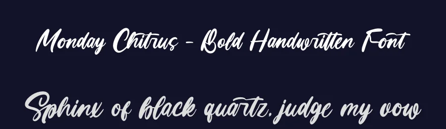 Monday Chitrus – Bold Handwritten Font by letterenastudios — Script Handwritten Font — thumbnail 2