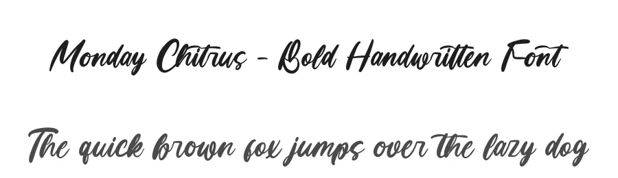 Monday Chitrus – Bold Handwritten Font by letterenastudios — Script Handwritten Font