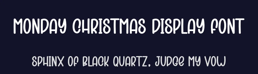 Monday Christmas Display Font by creativeletter — Display Font — thumbnail 2