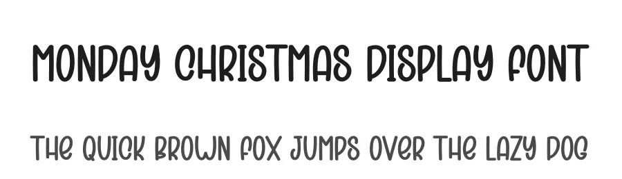 Monday Christmas Display Font by creativeletter — Display Font