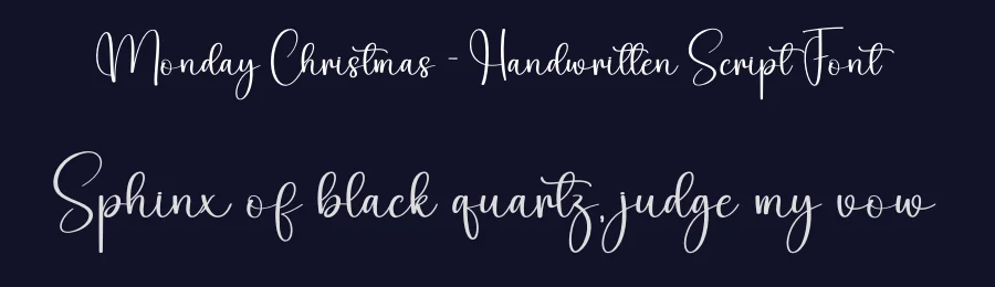 Monday Christmas – Handwritten Script Font by creativeletter — Script Handwritten Font — thumbnail 2