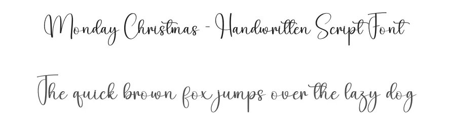 Monday Christmas – Handwritten Script Font by creativeletter — Script Handwritten Font