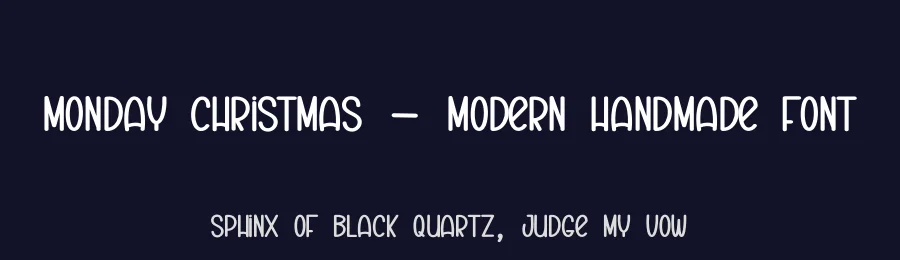 Monday Christmas – Modern Handmade Font by creativeletter — Display Font — thumbnail 2
