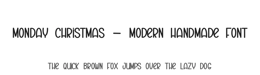 Monday Christmas – Modern Handmade Font by creativeletter — Display Font