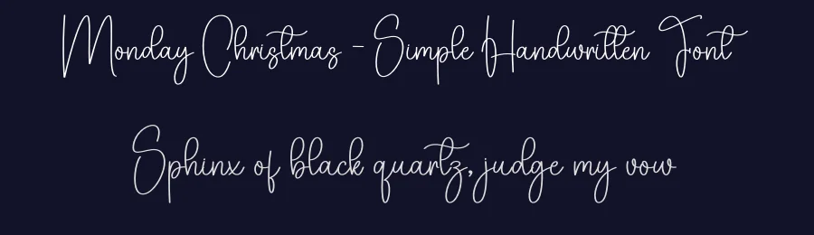 Monday Christmas – Simple Handwritten Font by creativeletter — Script Handwritten Font — thumbnail 2