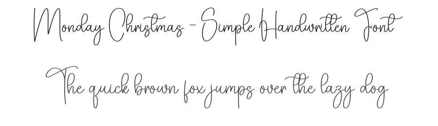 Monday Christmas – Simple Handwritten Font by creativeletter — Script Handwritten Font