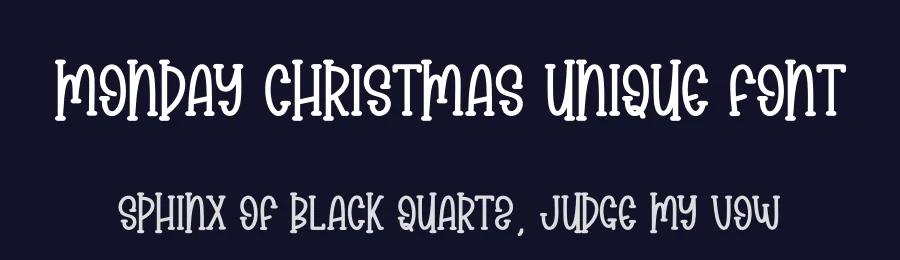 Monday Christmas Unique Font by creativeletter — Display Font — thumbnail 2