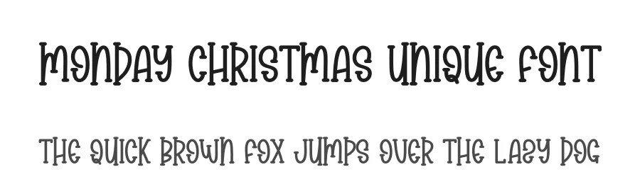 Monday Christmas Unique Font by creativeletter — Display Font