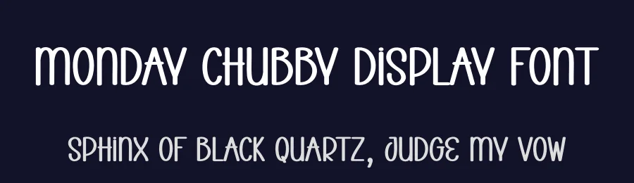 Monday Chubby Display Font by creativeletter — Display Font — thumbnail 2