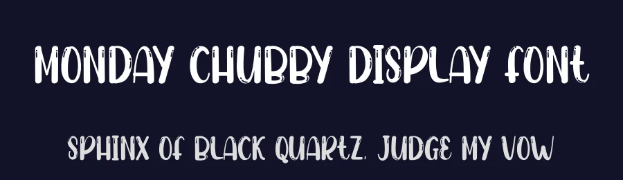 Monday Chubby Display Font by andikastudio — Display Font — thumbnail 2
