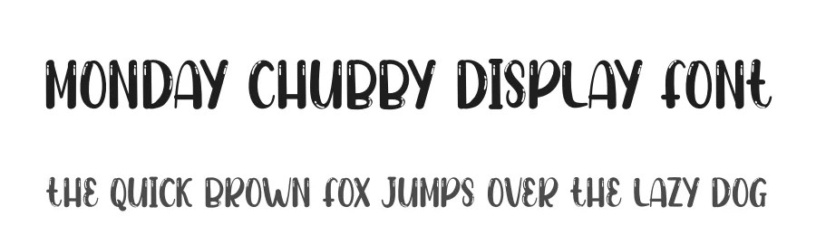 Monday Chubby Display Font by andikastudio — Display Font