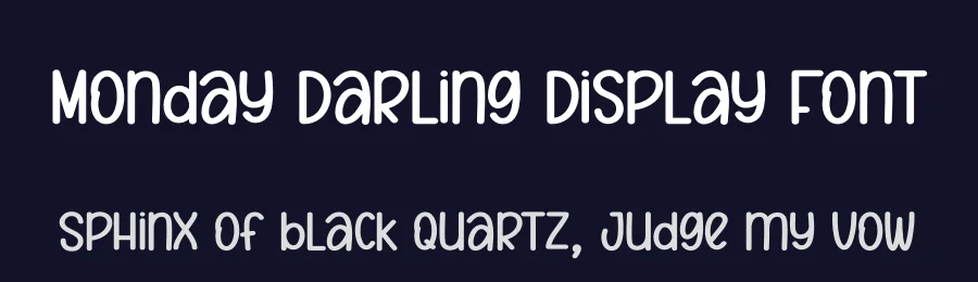 Monday Darling Display Font by andikastudio — Display Font — thumbnail 2
