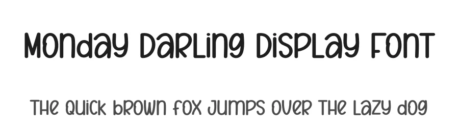 Monday Darling Display Font by andikastudio — Display Font