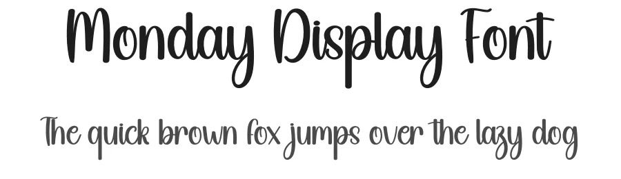 Monday Display Font by andikastudio — Script Handwritten Font