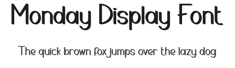 Monday Display Font by andikastudio — Display Font