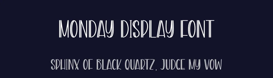 Monday Display Font by andikastudio — Display Font — thumbnail 2