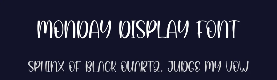 Monday Display Font by creativeletter — Display Font — thumbnail 2